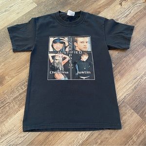 Hanes Black Short Sleeve Graphic Tee with Tour Photo Grid